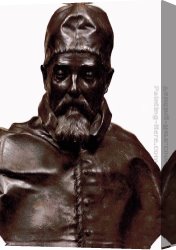 Bust Canvas Paintings - Bust of Pope Urban VIII by Gian Lorenzo Bernini