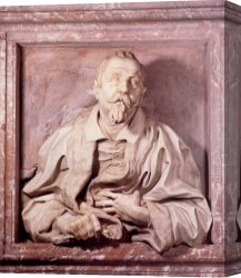Bust Canvas Paintings - Memorial Bust of Gabriele Fonseca by Gian Lorenzo Bernini