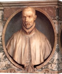 Bust Canvas Paintings - Portrait Bust of Pedro de Foix Montoya by Gian Lorenzo Bernini