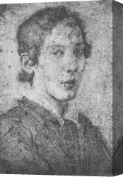 Portrait of a Young Benedictine Canvas Paintings - Portrait of a Young Man (Self-Portrait) by Gian Lorenzo Bernini