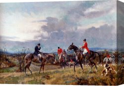 Gilbert Canvas Paintings - Out Hunting by Gilbert Scott Wright