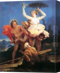 Allegory of May Triumph of Apollo Canvas Paintings - Apollo and Daphne by Giovanni Battista Tiepolo