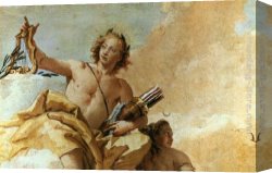 Apollo Canvas Paintings - Apollo and Diana by Giovanni Battista Tiepolo