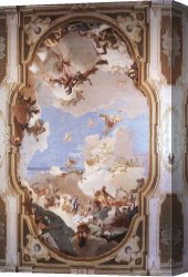 Battista Canvas Paintings - The Apotheosis of the Pisani Family by Giovanni Battista Tiepolo