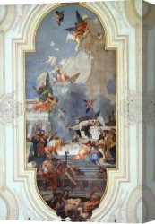 Rosary Canvas Paintings - The Institution of the Rosary by Giovanni Battista Tiepolo