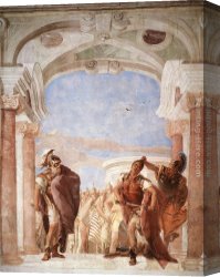Battista Canvas Paintings - The Rage of Achilles by Giovanni Battista Tiepolo