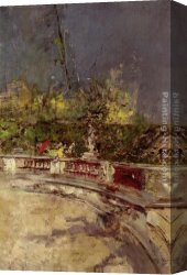 Umbrellas Canvas Paintings - The Red Umbrella by Giovanni Boldini