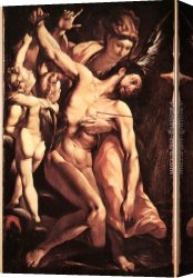 Martyrdom of St Sebastian Canvas Paintings - The Martyrdom of St Sebastian by Giulio Cesare Procaccini