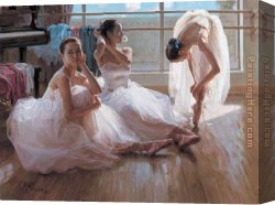 Zeju Canvas Paintings - Preparing II by Guan zeju