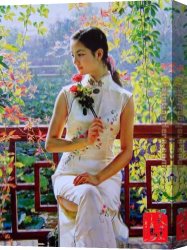 Promise of Spring Canvas Paintings - spring beauty by Guan zeju