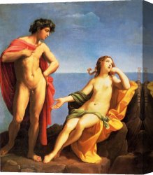 Ariadne Canvas Paintings - Bacchus And Ariadne by Guido Reni