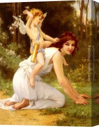 Cupid Canvas Paintings - Cupid's Folly by Guillaume Seignac