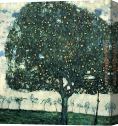 Flowering Apple Tree Branch Canvas Paintings - Apple Tree II by Gustav Klimt