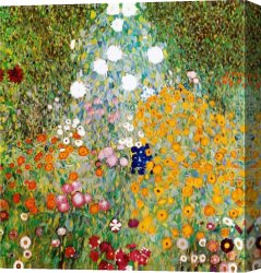 Golding Constable's Flower Garden Canvas Paintings - Flower Garden by Gustav Klimt