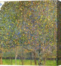 Flowering Apple Tree Branch Canvas Paintings - Pear Tree by Gustav Klimt