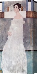 Self Portrait in Green Bugatti Canvas Paintings - Portrait of Margaret Stonborough Wittgenstei by Gustav Klimt