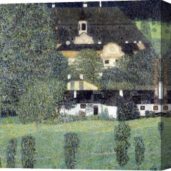 Klimt Canvas Paintings - Schloss Kammer Am Attersee II by Gustav Klimt