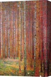 Klimt Canvas Paintings - Tannenwald by Gustav Klimt