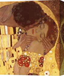 The Kiss Canvas Paintings - The Kiss (detail) by Gustav Klimt