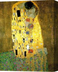 The Kiss Canvas Paintings - The Kiss (Le Baiser _ Il Baccio) by Gustav Klimt