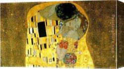 The Kiss Canvas Paintings - The kiss cropped by Gustav Klimt