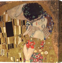 The Kiss Canvas Paintings - the kiss detail by Gustav Klimt