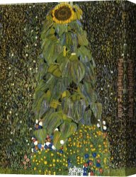 Klimt Canvas Paintings - The Sunflower by Gustav Klimt