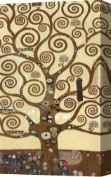 The Voyage of Life Manhood Canvas Paintings - The Tree of Life (gold foil) by Gustav Klimt
