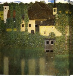 Water Canvas Paintings - Water Castle by Gustav Klimt