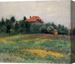 Norman Parkinson Canvas Paintings - Norman Landscape by Gustave Caillebotte