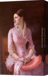 Marie Canvas Paintings - Portrait of Anne-Marie Dagnan by Gustave Claude Etienne Courtois