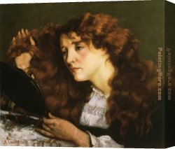 The Beautiful Woman Without Mercy Canvas Paintings - Portrait of Jo the Beautiful Irish Woman by Gustave Courbet
