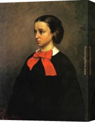 Mademoiselle De Clermont Canvas Paintings - Portrait of Mademoiselle Jacquet by Gustave Courbet