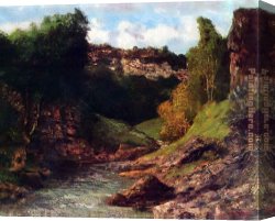 Gustave Courbet Canvas Paintings - Rocky Landscape by Gustave Courbet