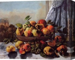 Gustave Courbet Canvas Paintings - Still Life Fruit by Gustave Courbet