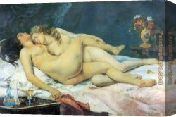 Gustave Courbet Canvas Paintings - The Sleepers by Gustave Courbet