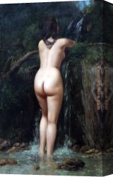 Gustave Courbet Canvas Paintings - The Source by Gustave Courbet