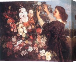 Gustave Courbet Canvas Paintings - The Trellis by Gustave Courbet