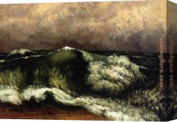 Wave Canvas Paintings - The Wave 4 by Gustave Courbet