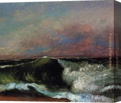 Wave Canvas Paintings - The Wave 6 by Gustave Courbet