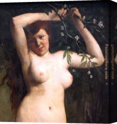 Gustave Courbet Canvas Paintings - Torso of a Woman by Gustave Courbet