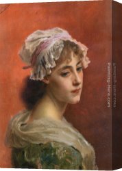 Thoughts of Springtime Canvas Paintings - Lost In Thought by Gustave Jean Jacquet