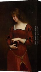 Thoughts of Springtime Canvas Paintings - Wistful Thoughts by Gustave Jean Jacquet