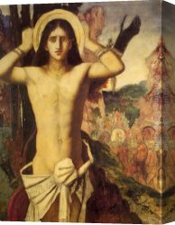 Martyrdom of St Sebastian Canvas Paintings - Saint Sebastian by Gustave Moreau