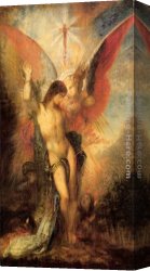 St Sebastian Tended by St Irene Canvas Paintings - Saint Sebastian and the Angel by Gustave Moreau