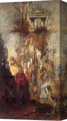 Apollo Canvas Paintings - The Muses Leaving Their Father Apollo to go and Enlighten the World by Gustave Moreau