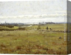 Early Canvas Paintings - Early Morning over the Marsh by Hans Anderson Brendekilde
