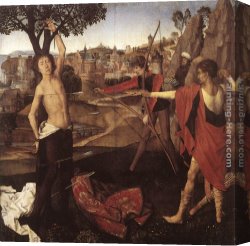 The Martyrdom of St Margaret Canvas Paintings - The Martyrdom of St Sebastian by Hans Memling