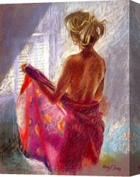 One Moment,please Canvas Paintings - Private Moments I by Hazel Soan