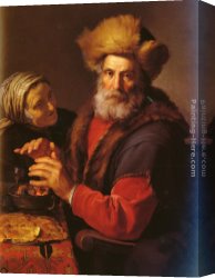 Hendrick Canvas Paintings - An Allegory Of Winter by Hendrick Bloemaert